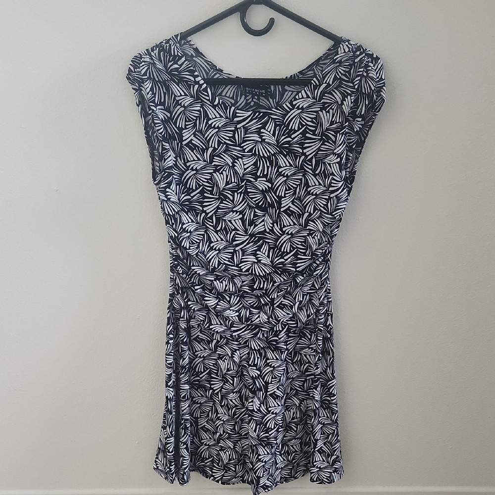 Enfocus Studio Leaf Print Mini Dress